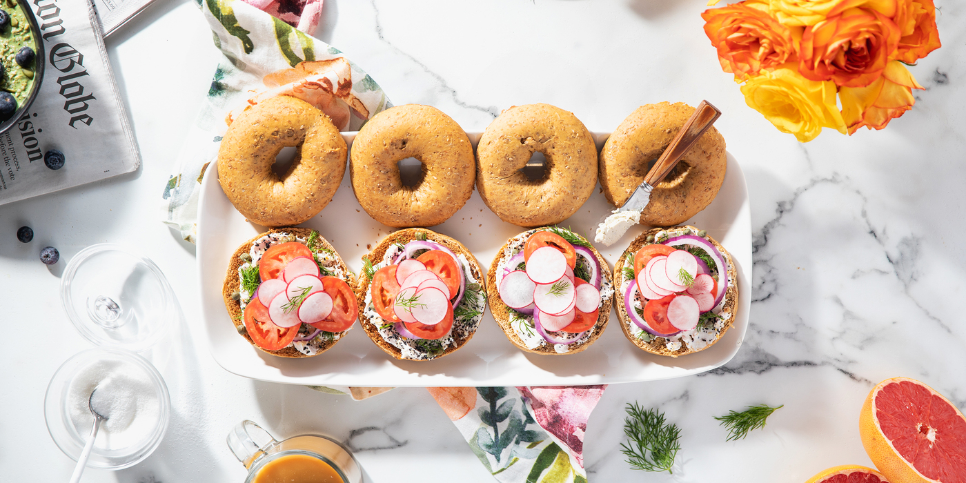 Caper Dill Bagels with Everything Cream Cheese Caper Dill Bagels with Everything Cream Cheese