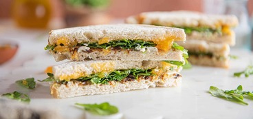 368 173 vegan cashew cheese apricot melts with caramelized onions arugula horizontal