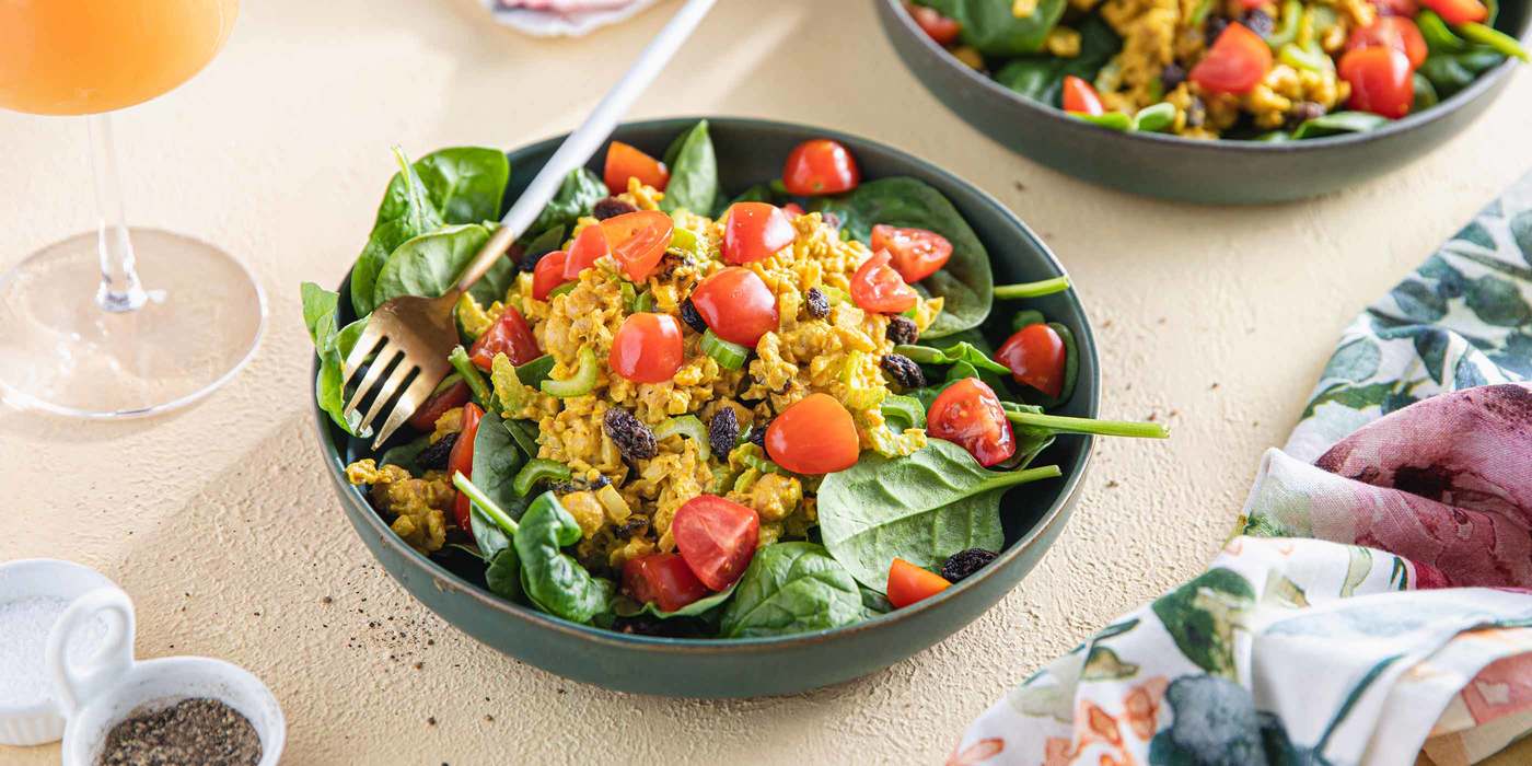 Curried Chickpea Salads with Raisins & Tomatoes Curried Chickpea Salads with Raisins & Tomatoes