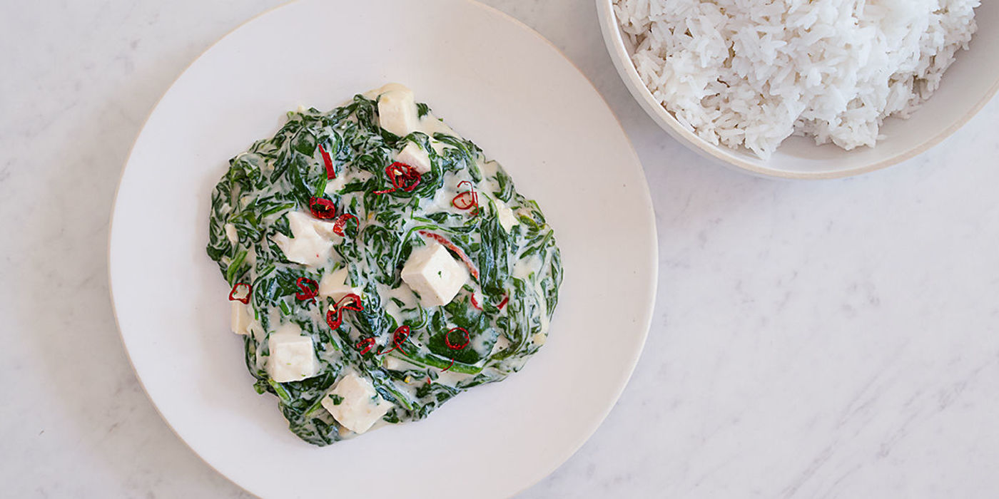 Saag Paneer with Basmati Rice Saag Paneer with Basmati Rice
