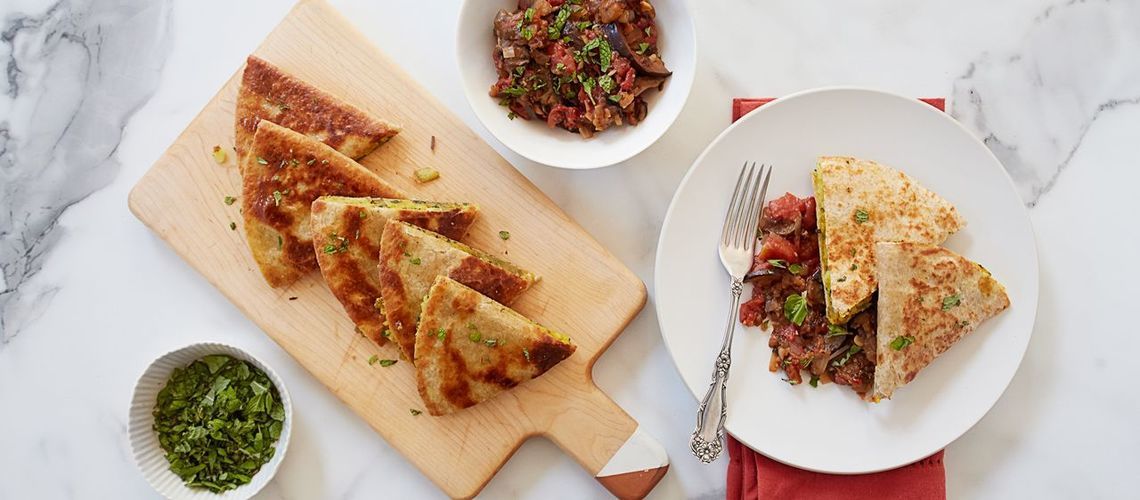 Aloo Paratha with Mustard Seed–Scented Eggplant Aloo Paratha with Mustard Seed–Scented Eggplant