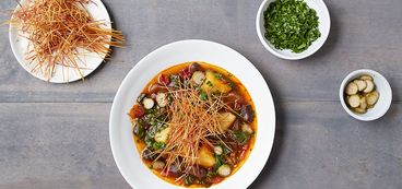 368 173 d771 6c7f vegan catalan vegetable stew with crisp fideos hero