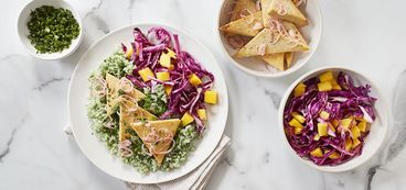 368 173 18a9 9183 vegan tofu escabeche with bamboo rice and mango slaw hero