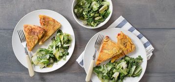 358 168 8b60 b105 vegan spanish potato pepper olive tortilla with garlicky escarole hero1