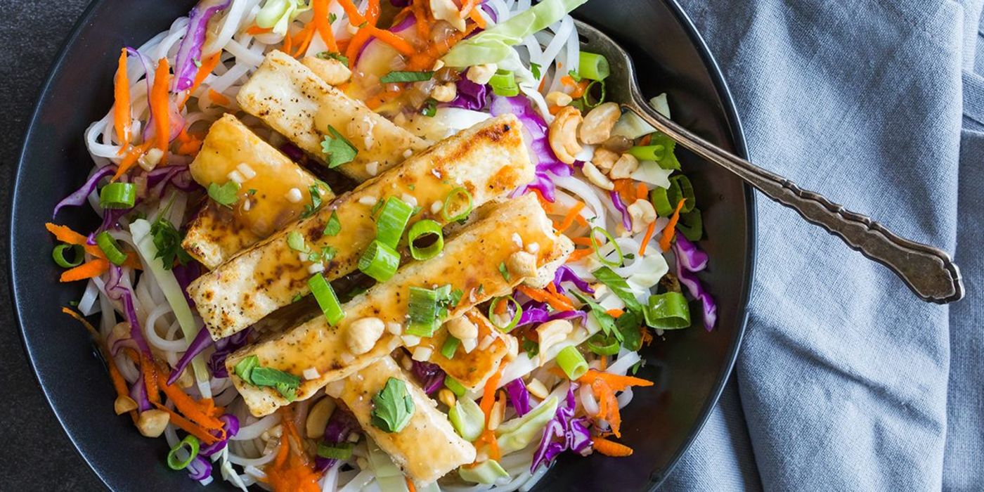 Vietnamese Caramelized Tofu with Crispy Asian Slaw Vietnamese Caramelized Tofu with Crispy Asian Slaw