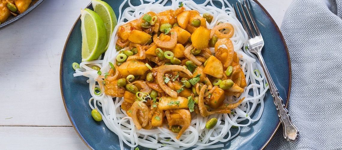 Sweet and Sour Noodles with Fennel and Pineapple