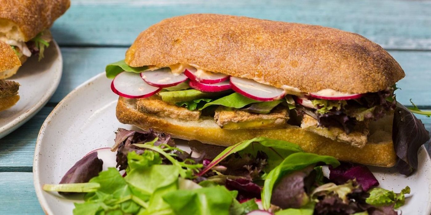 Tofu Banh Mi with Kimchi Mayonnaise image Tofu Banh Mi with Kimchi Mayonnaise image
