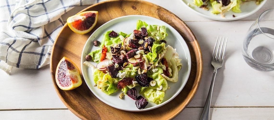 Blood Orange Winter Salad with Roasted Beets & Ginger Miso Dressing Blood Orange Winter Salad with Roasted Beets & Ginger Miso Dressing