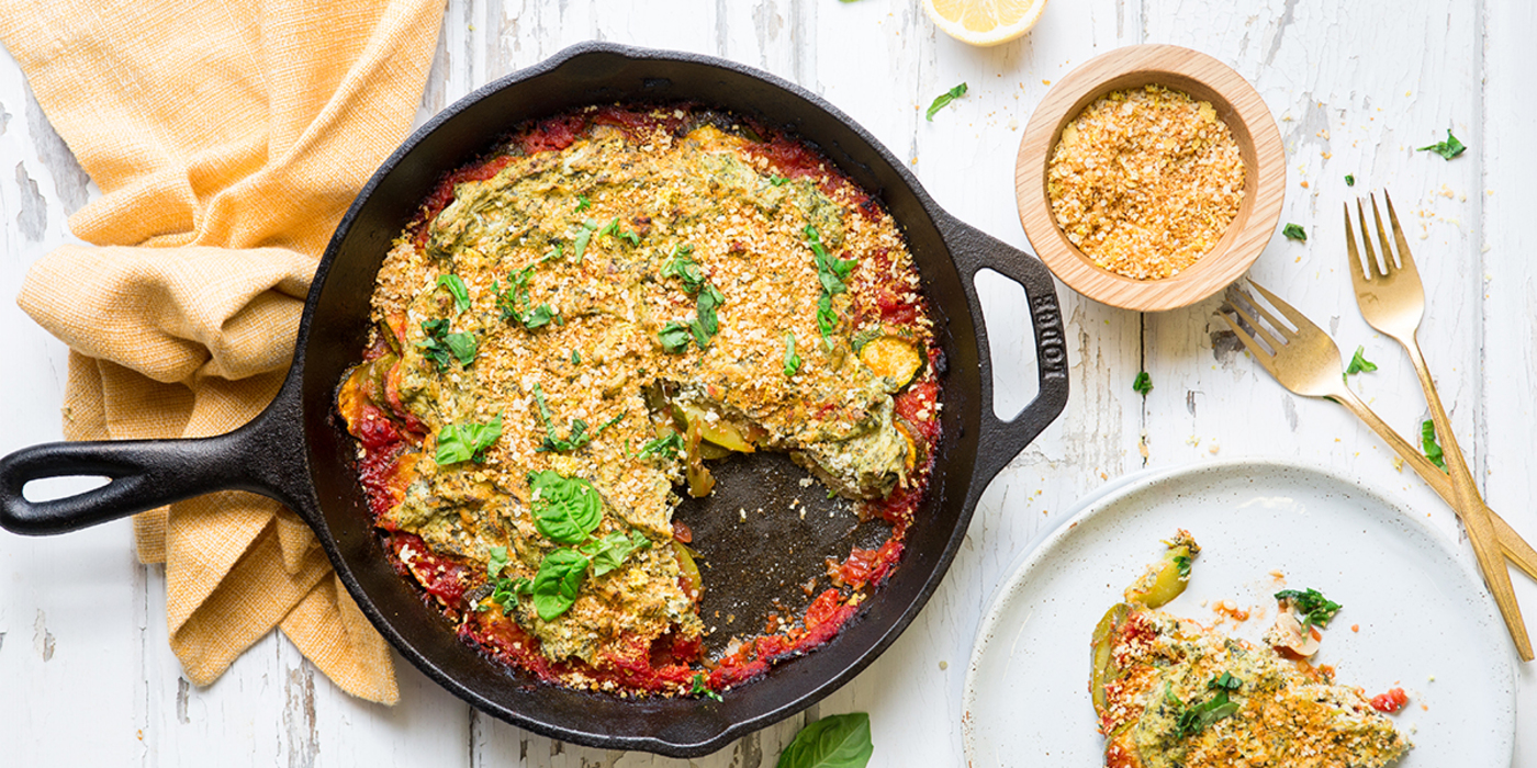 Zucchini Lasagna with Tofu Ricotta & Basil Panko Zucchini Lasagna with Tofu Ricotta & Basil Panko