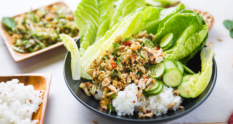 Thai-Style Cauliflower with Kaffir Lime & Sticky Rice Thai-Style Cauliflower with Kaffir Lime & Sticky Rice