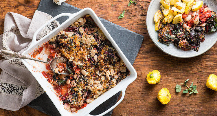 Butterbean Gratin with Parmesan Breadcrumbs and Patty Pan Squash Butterbean Gratin with Parmesan Breadcrumbs and Patty Pan Squash