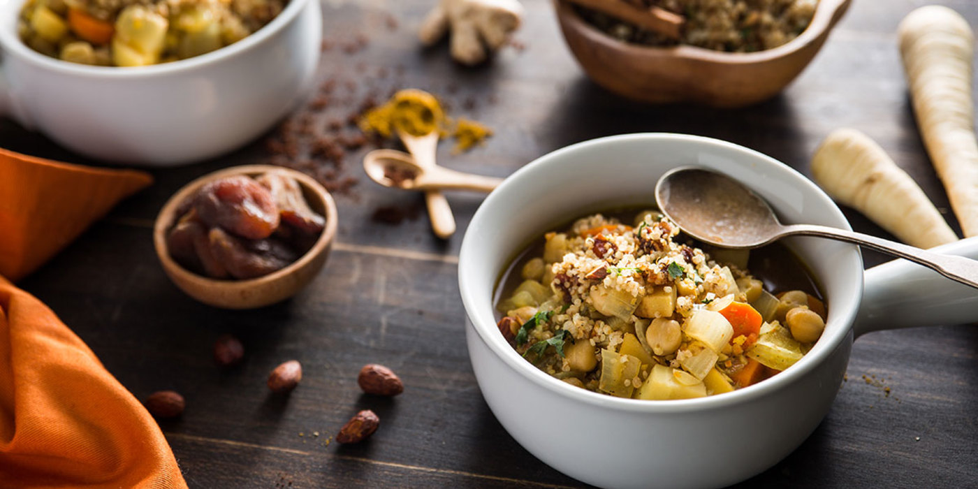 Root Vegetable Tagine with Apricot Almond Pilaf Root Vegetable Tagine with Apricot Almond Pilaf