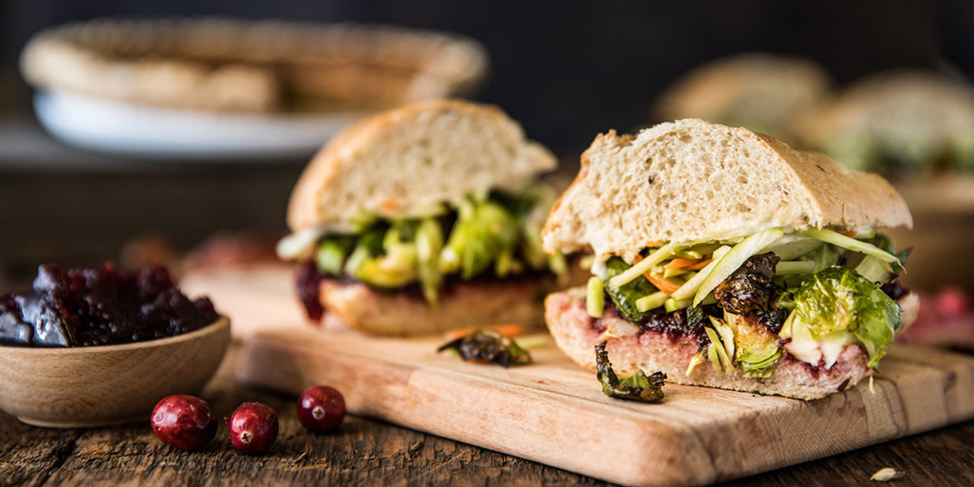 Thanksgiving Sandwich with Sage Roasted Brussels & Classic Gravy Thanksgiving Sandwich with Sage Roasted Brussels & Classic Gravy