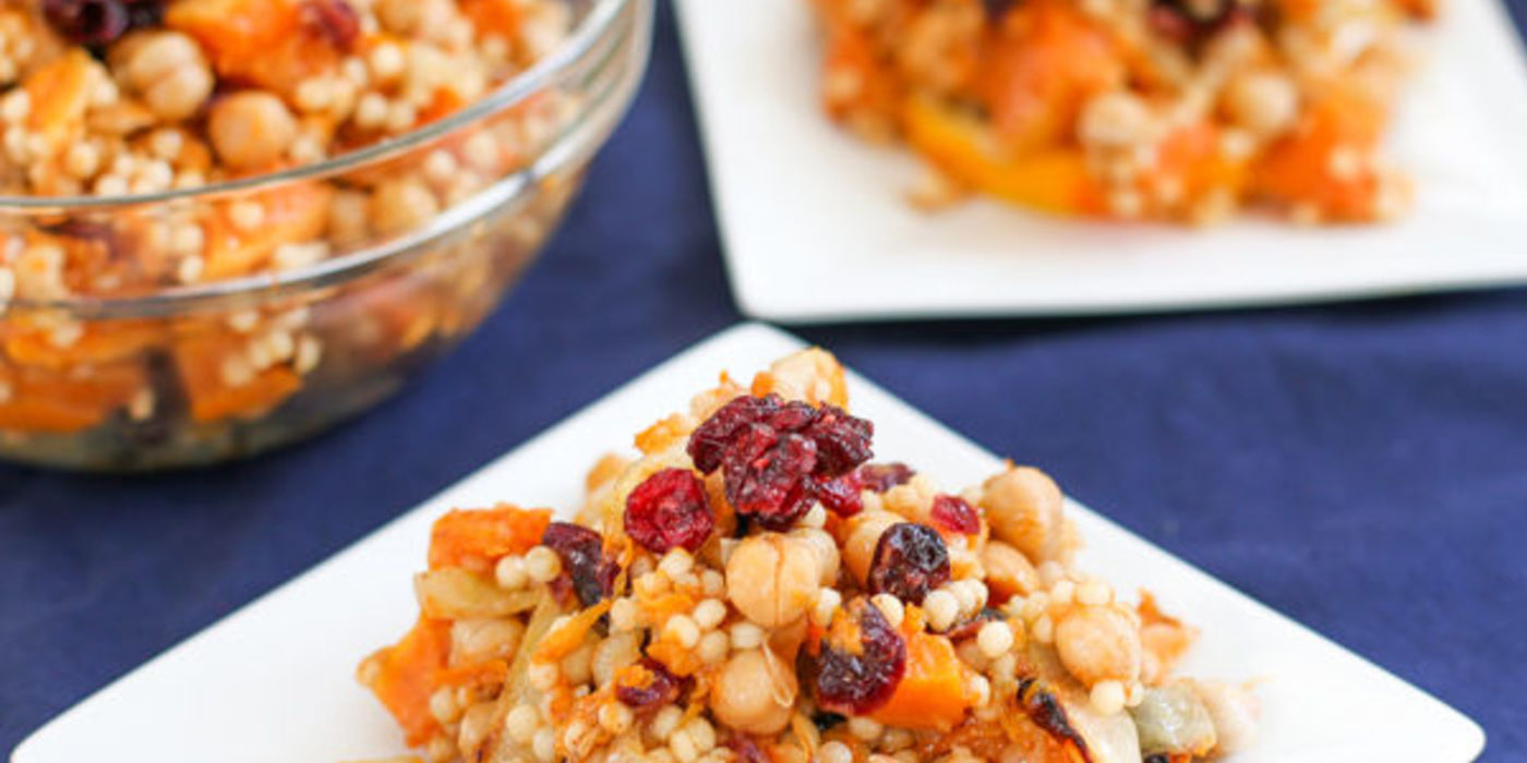 Couscous Salad with Butternut Squash, Oranges and Cranberries