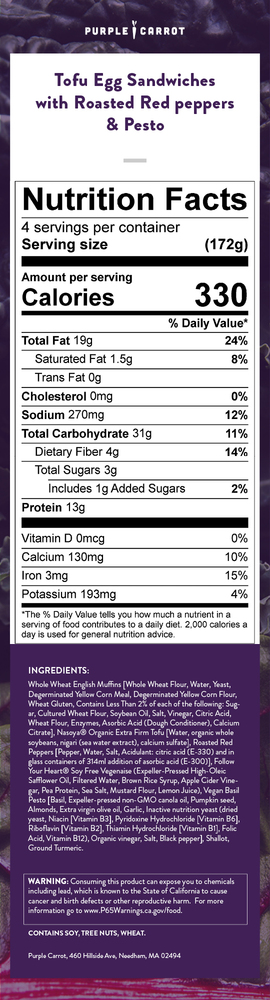 Nutrition label