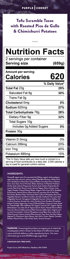Nutrition label