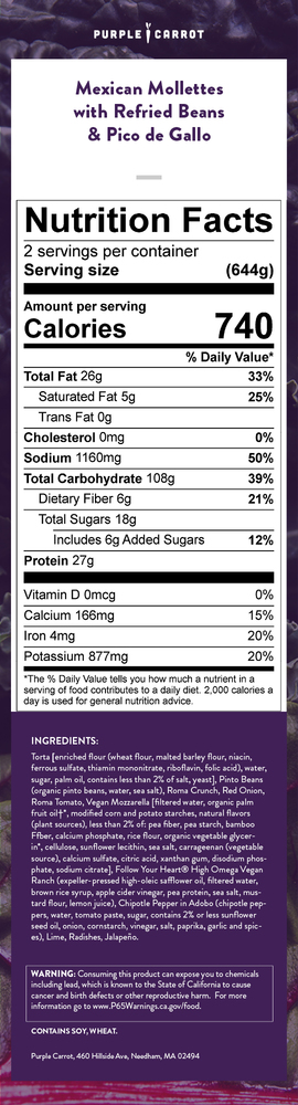 Nutrition label