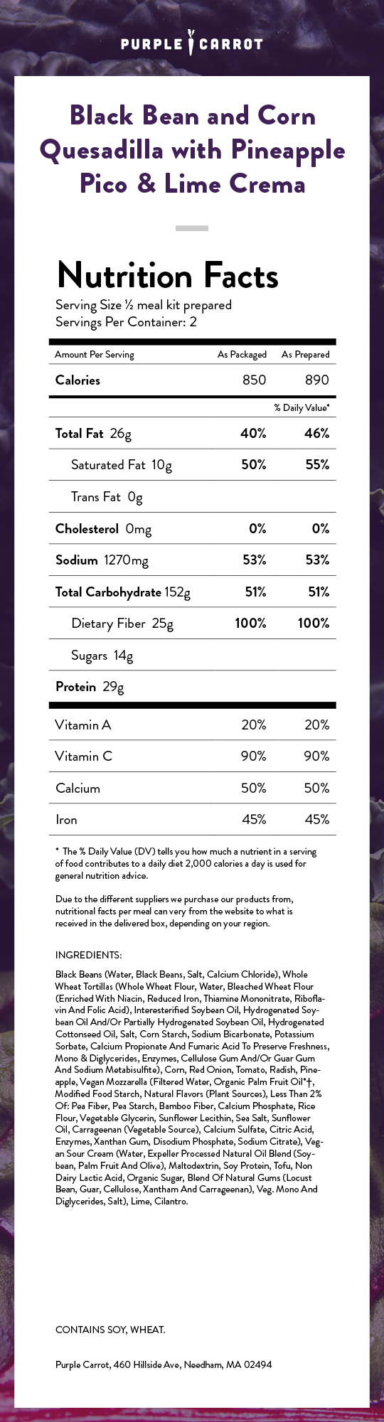 Black Bean and Corn Quesadilla PlantBased Recipes