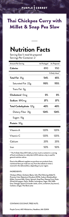 Nutrition label