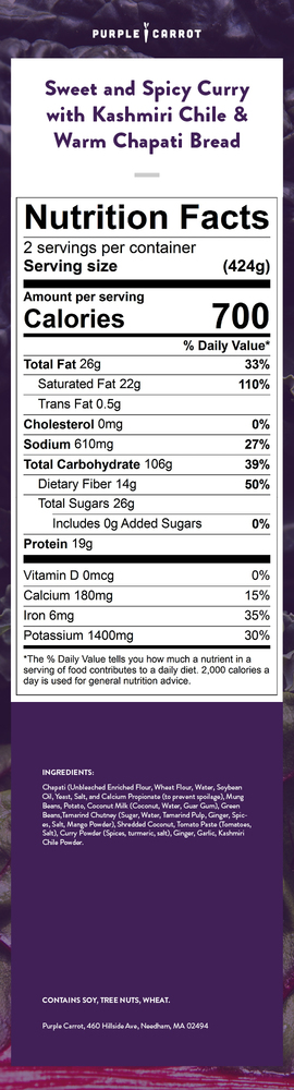 Nutrition label