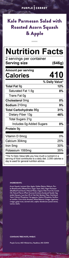 Nutrition label