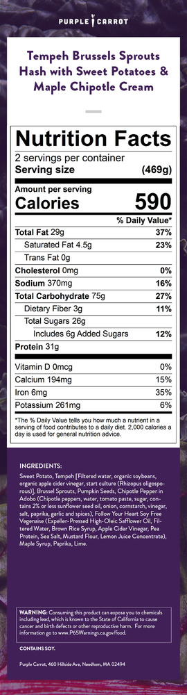 Nutrition label