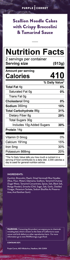 Nutrition label