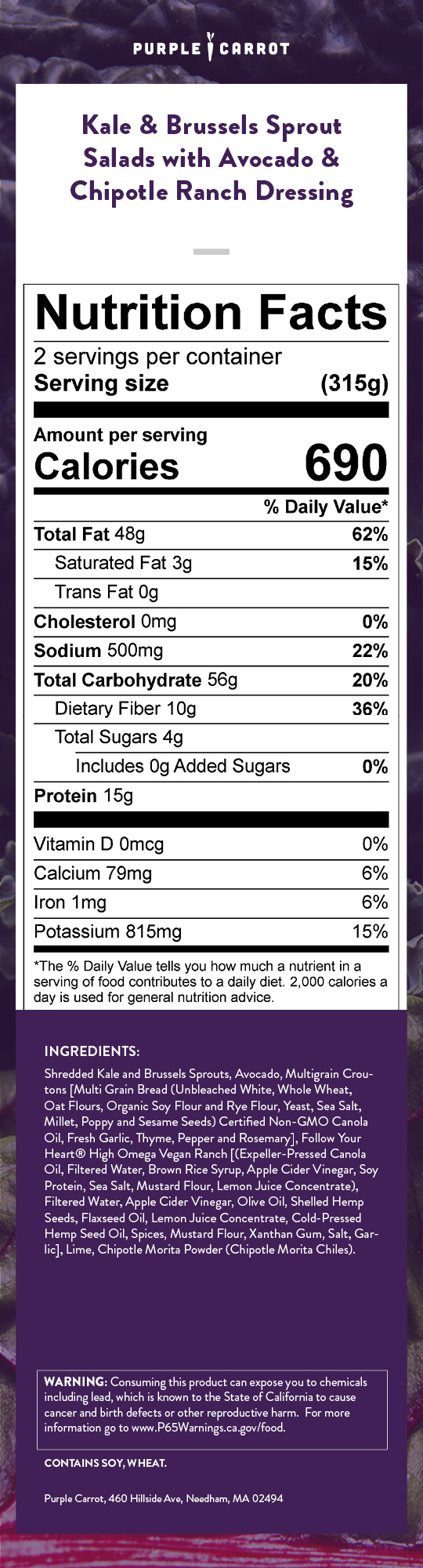 Kale & Brussels Sprout Salads PlantBased Recipes