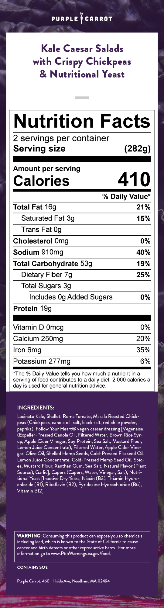 Kale Caesar Salads PlantBased Recipes