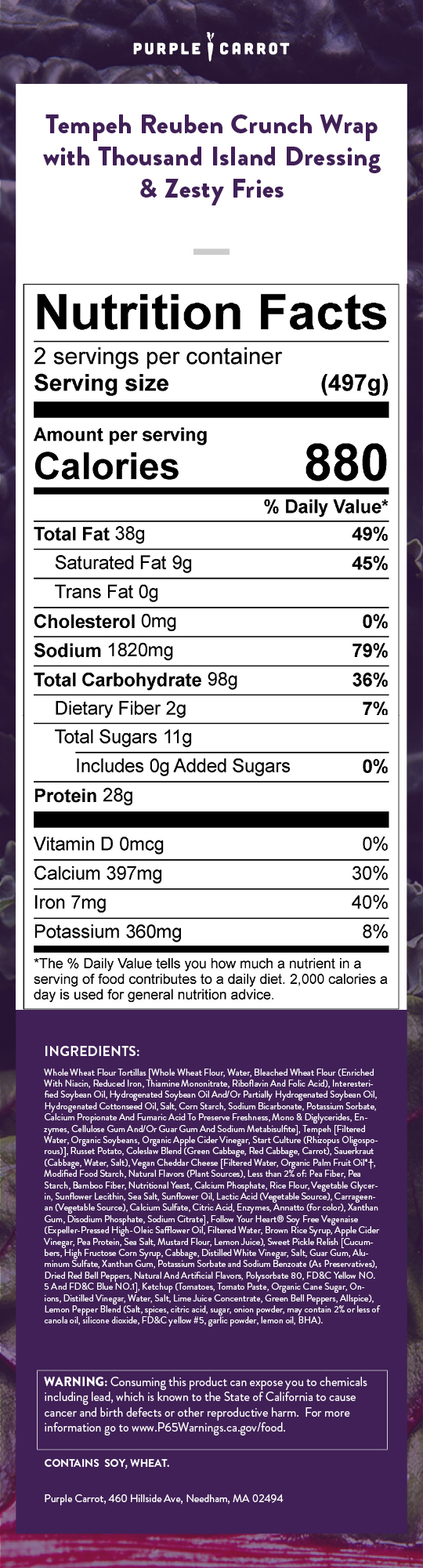 Tempeh Reuben Crunch Wraps PlantBased Recipes