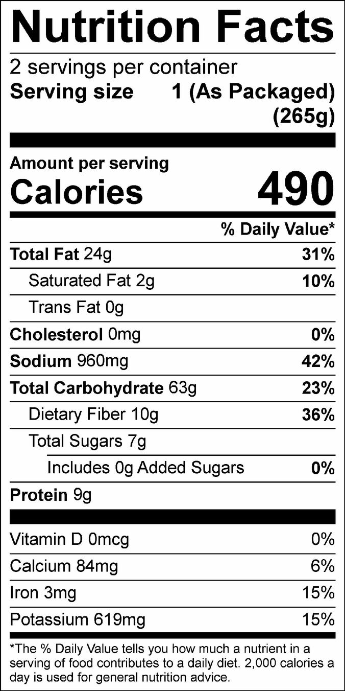 Nutrition label