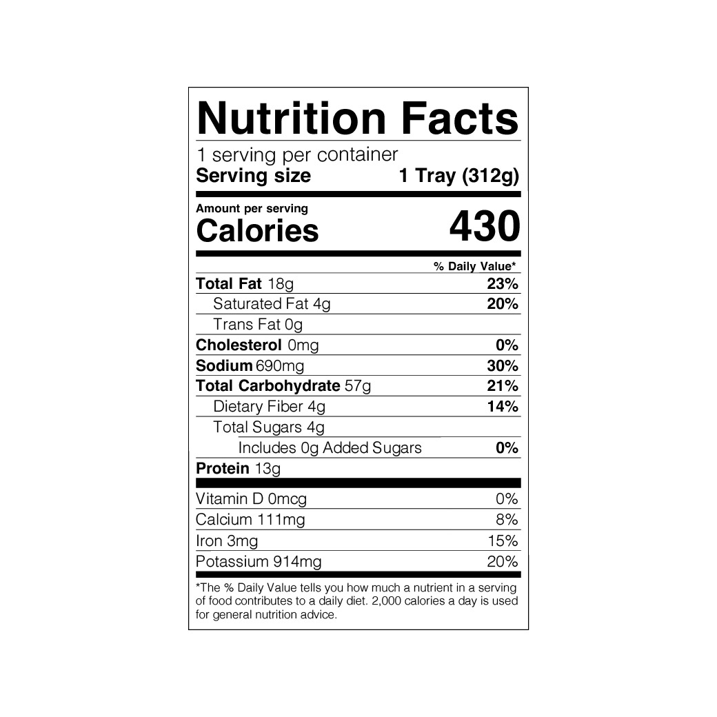 Nutrition label