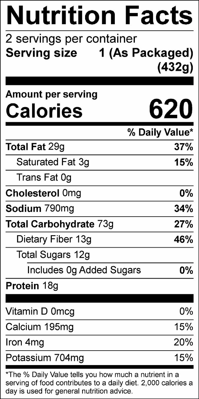 Nutrition label