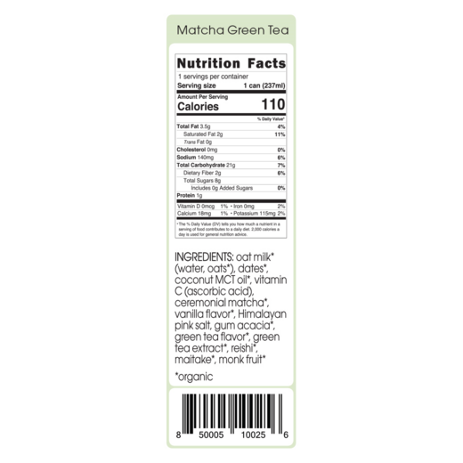 Matcha Green Tea Oat Milk Latte PlantBased Recipes