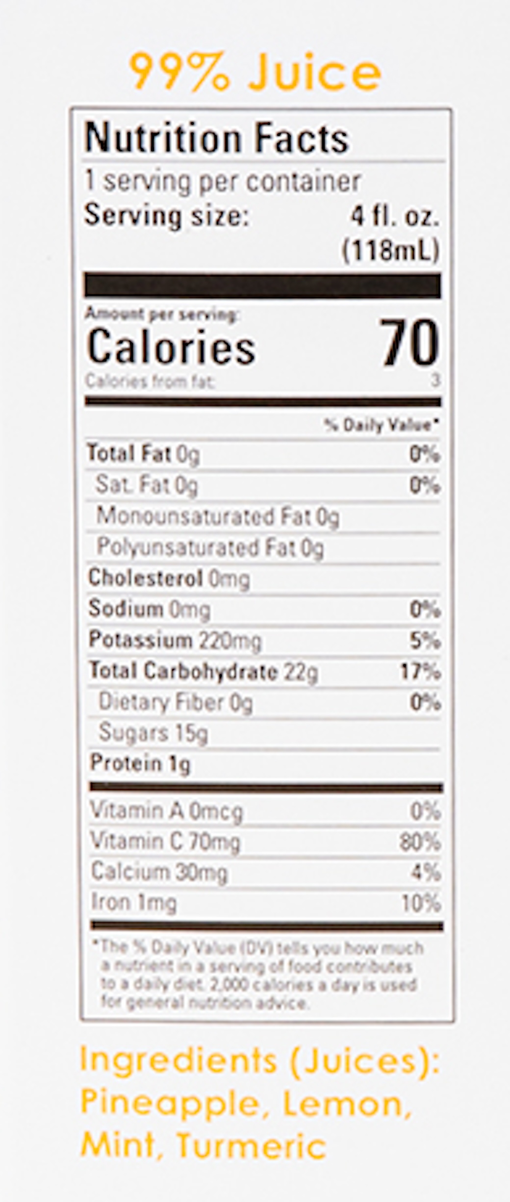 Nutrition label