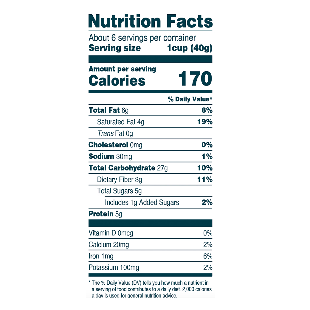 Nutrition label