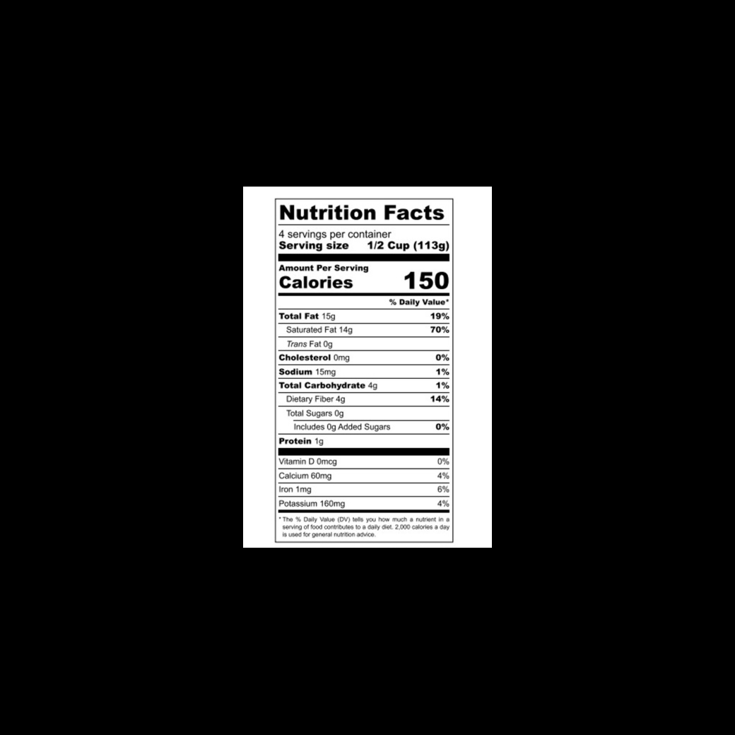 Nutrition label