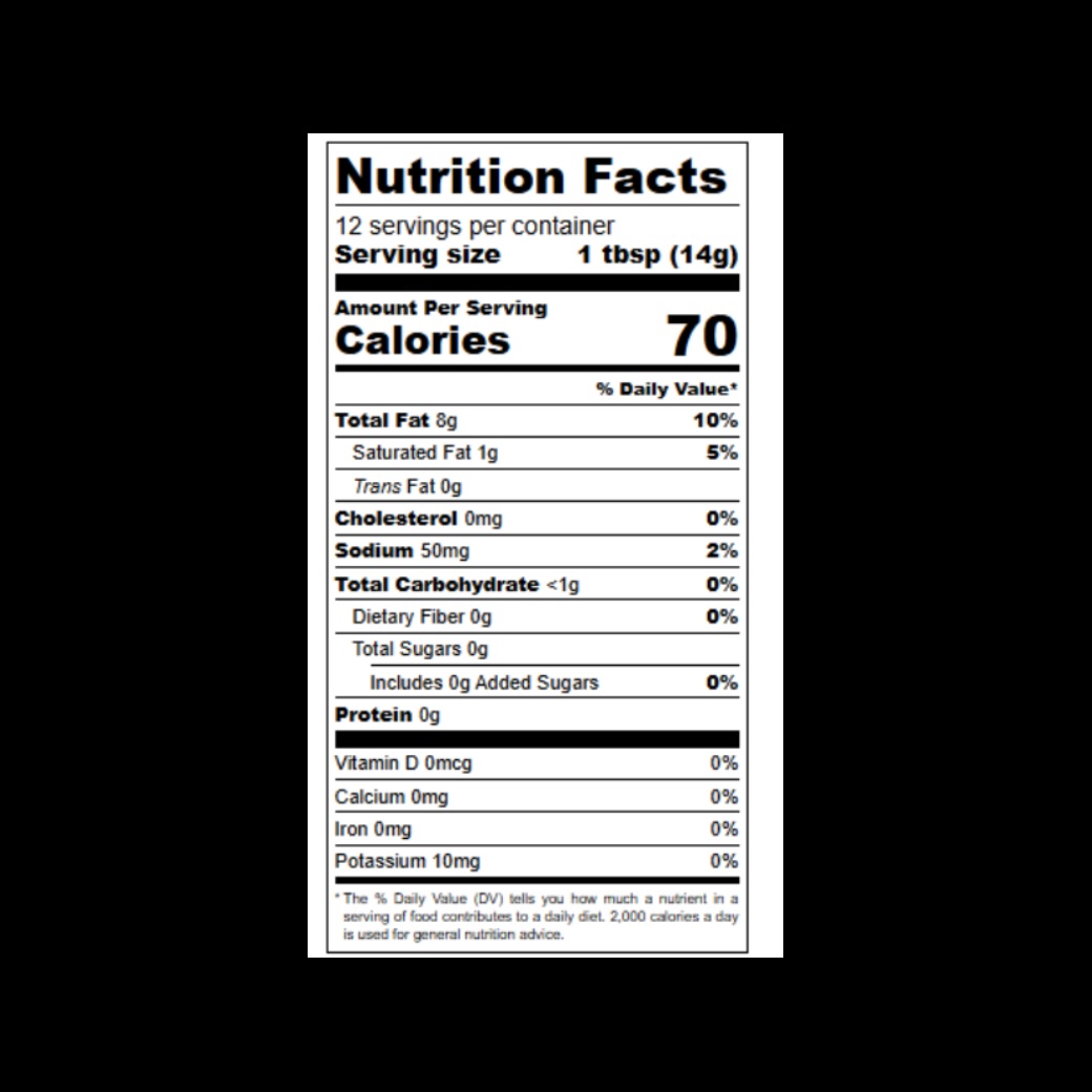 Nutrition label