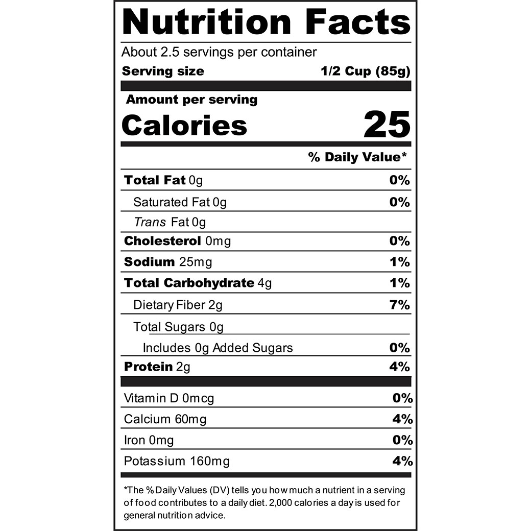 Nutrition label