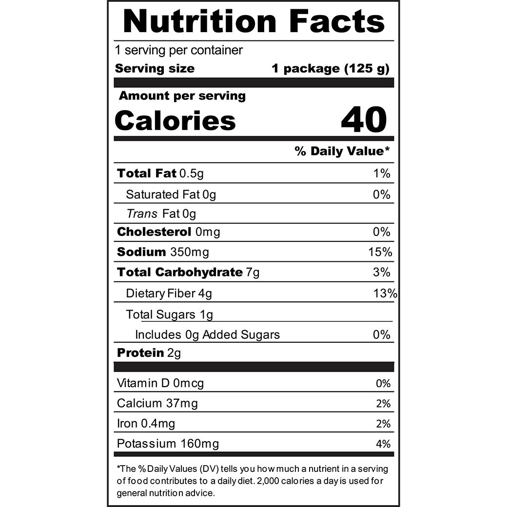 Nutrition label