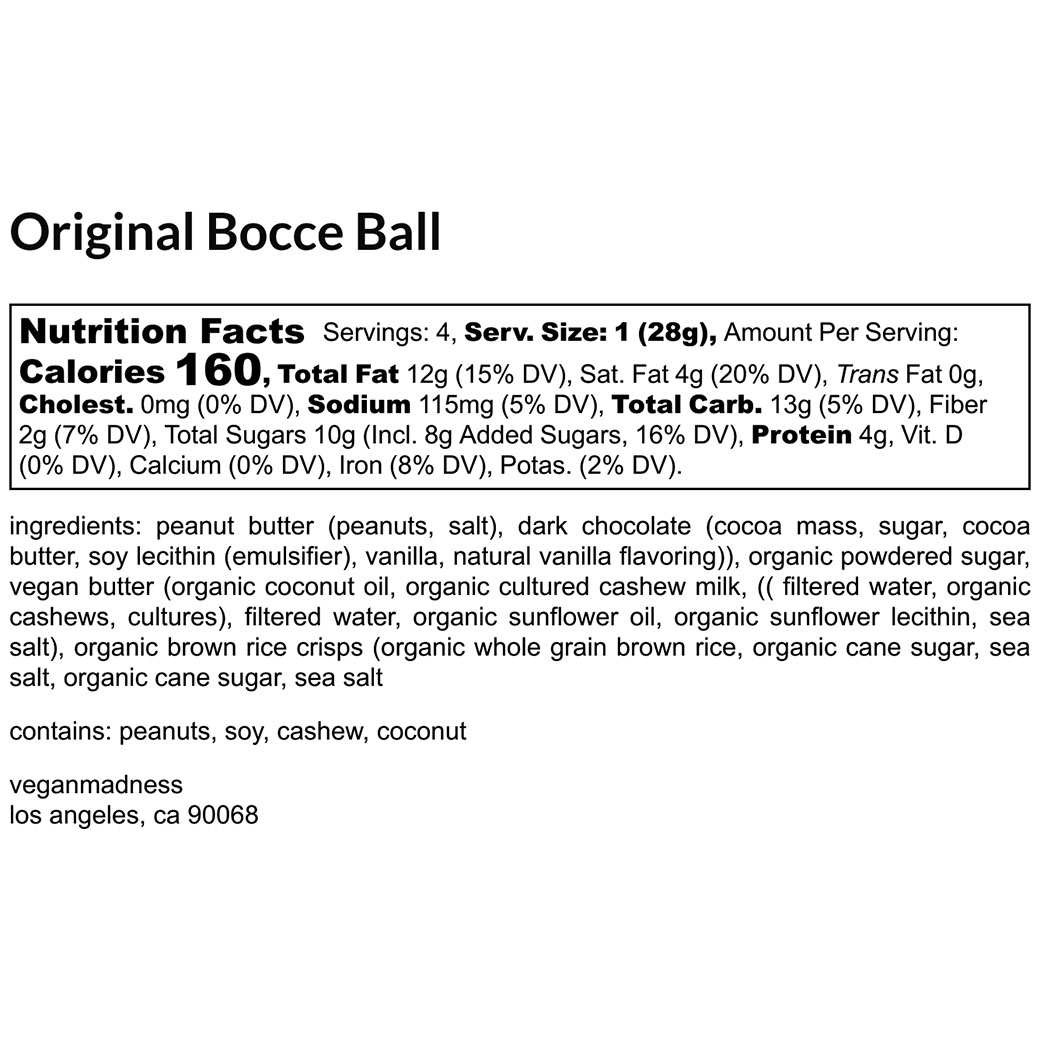 Nutrition label