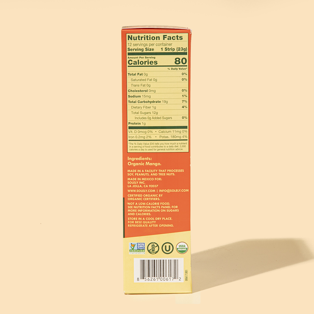 Organic Mango Fruit Jerky