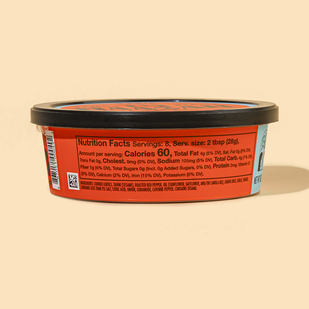 Roasted Red Pepper Lentil Dip