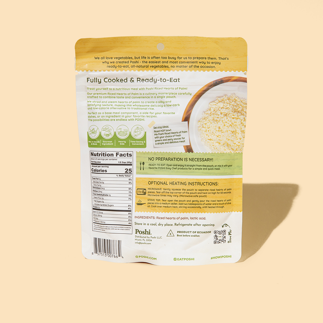 Riced Hearts of Palm