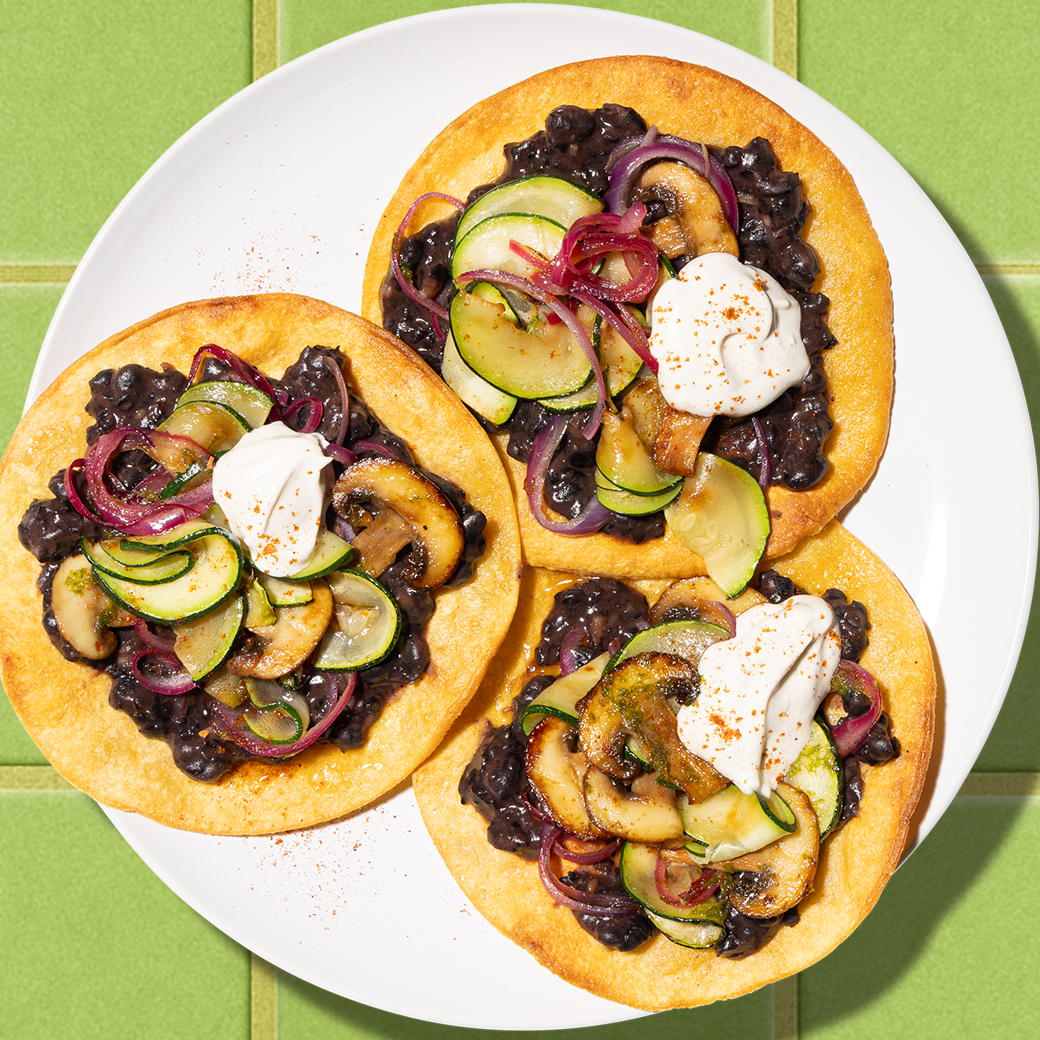Grilled Veggie Tostadas