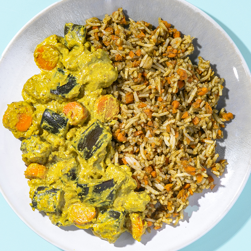 Golden Aubergine Korma PlantBased Recipes