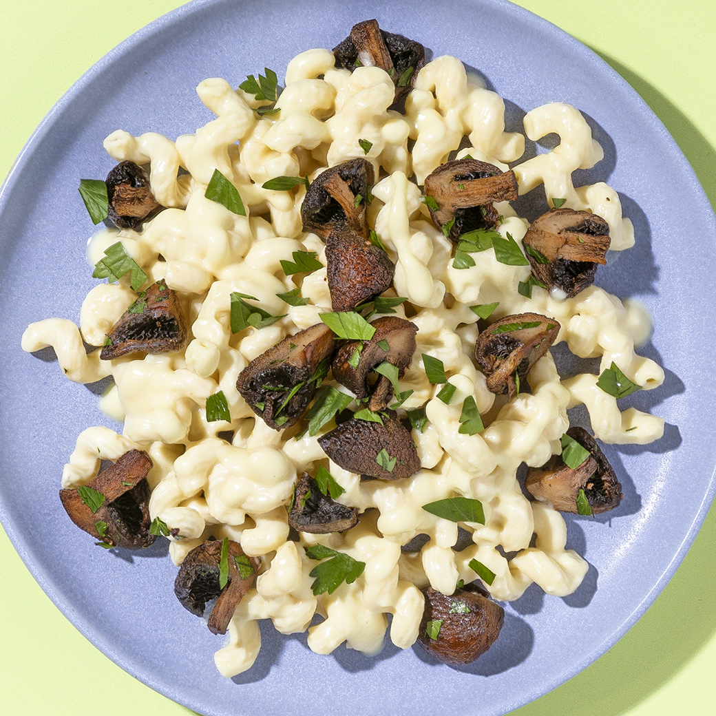 Mac N' Cheese with Cauliflower Cream & Truffled Mushroom